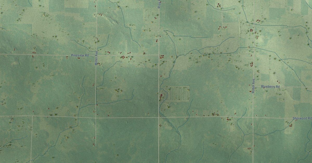 Map of the Town of Washburn, Clark County, Wisconsin in 2026