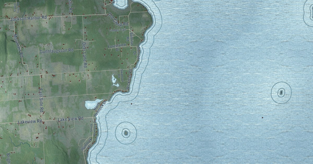 Map of Washington, Door County, Wisconsin in 2026