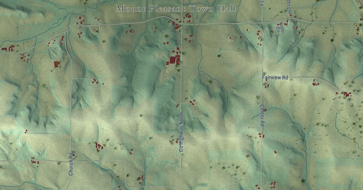 Map of Washington, Green County, Wisconsin in 2026