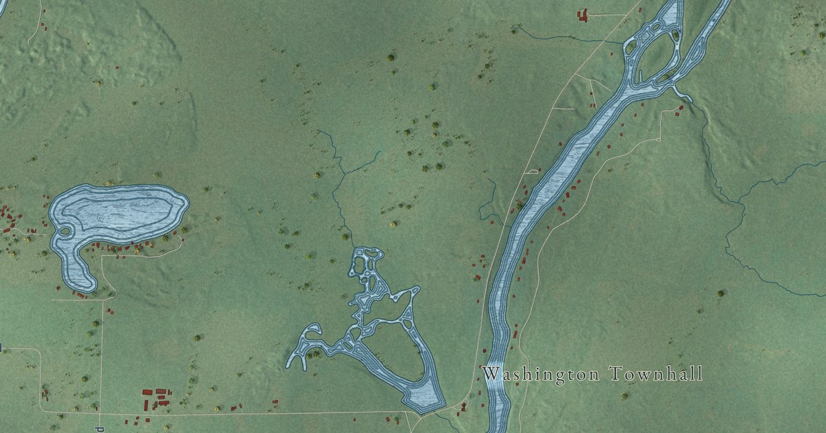 Map of Washington, Rusk County, Wisconsin in 2026