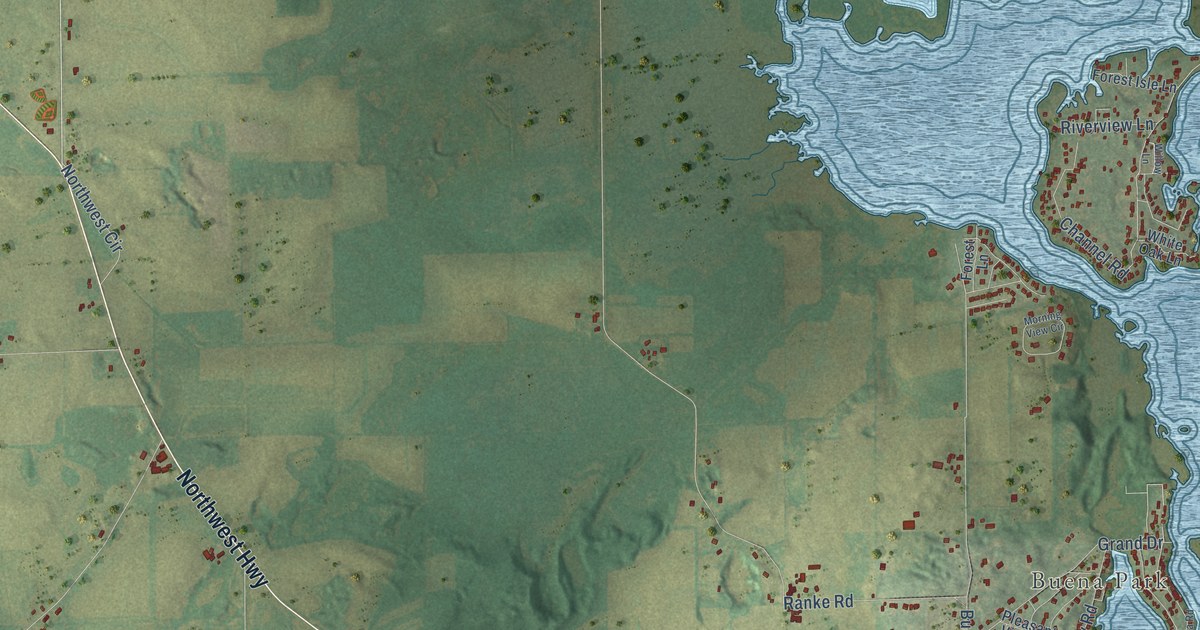 Map of the Town of Waterford, Wisconsin in 2026