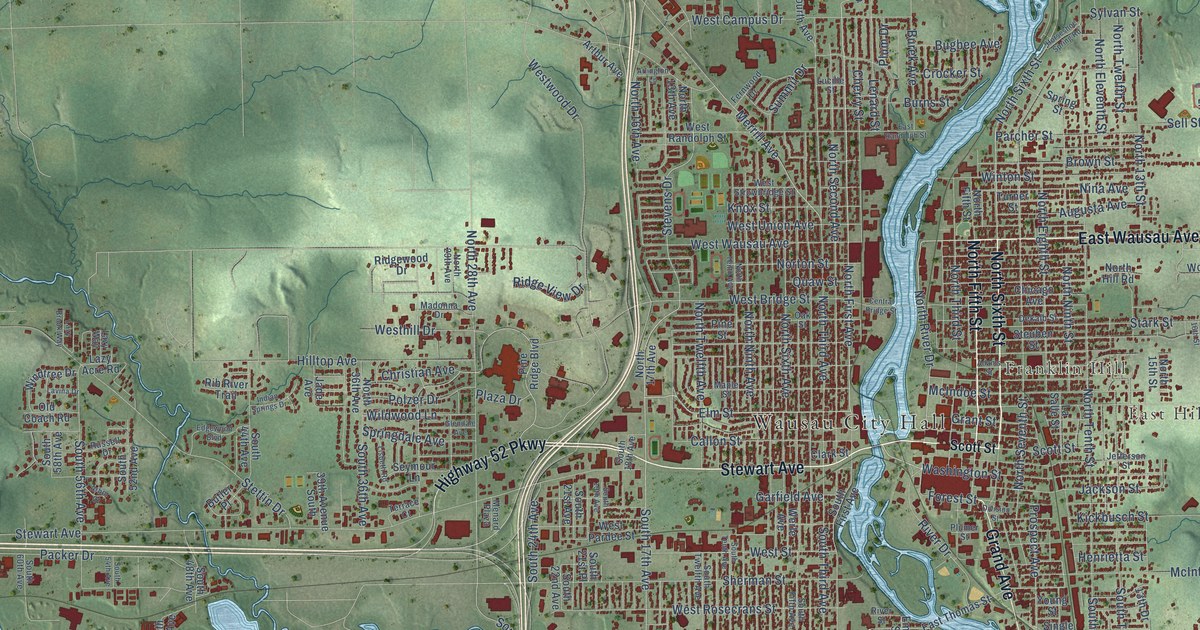 Map of Wausau, Wisconsin in 2026