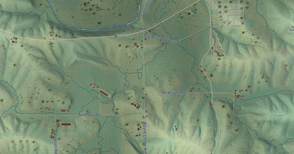 Map of Wayne, Lafayette County, Wisconsin in 2026