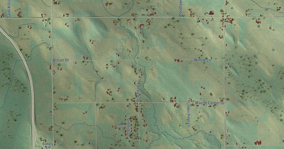 Map of Wayne, Washington County, Wisconsin in 2026