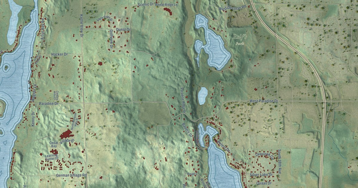 Map of the Town of West Bend, Wisconsin in 2026