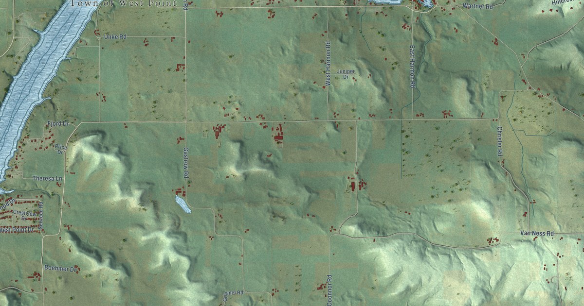 Map of West Point, Wisconsin in 2026