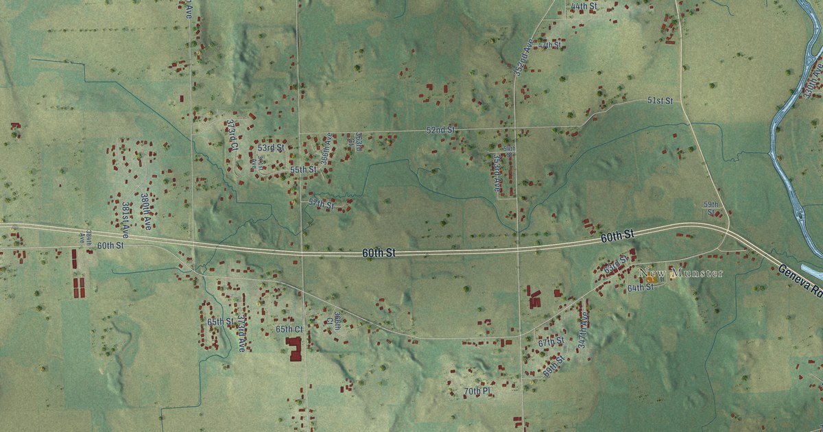 Map of Wheatland, Kenosha County, Wisconsin in 2026