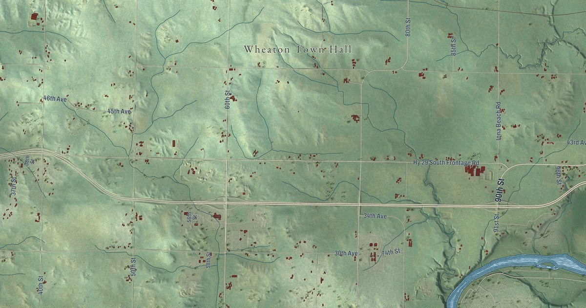 Map of Wheaton, Wisconsin in 2026