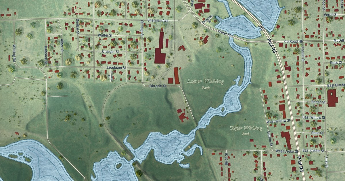 Map of Whiting, Wisconsin in 2026