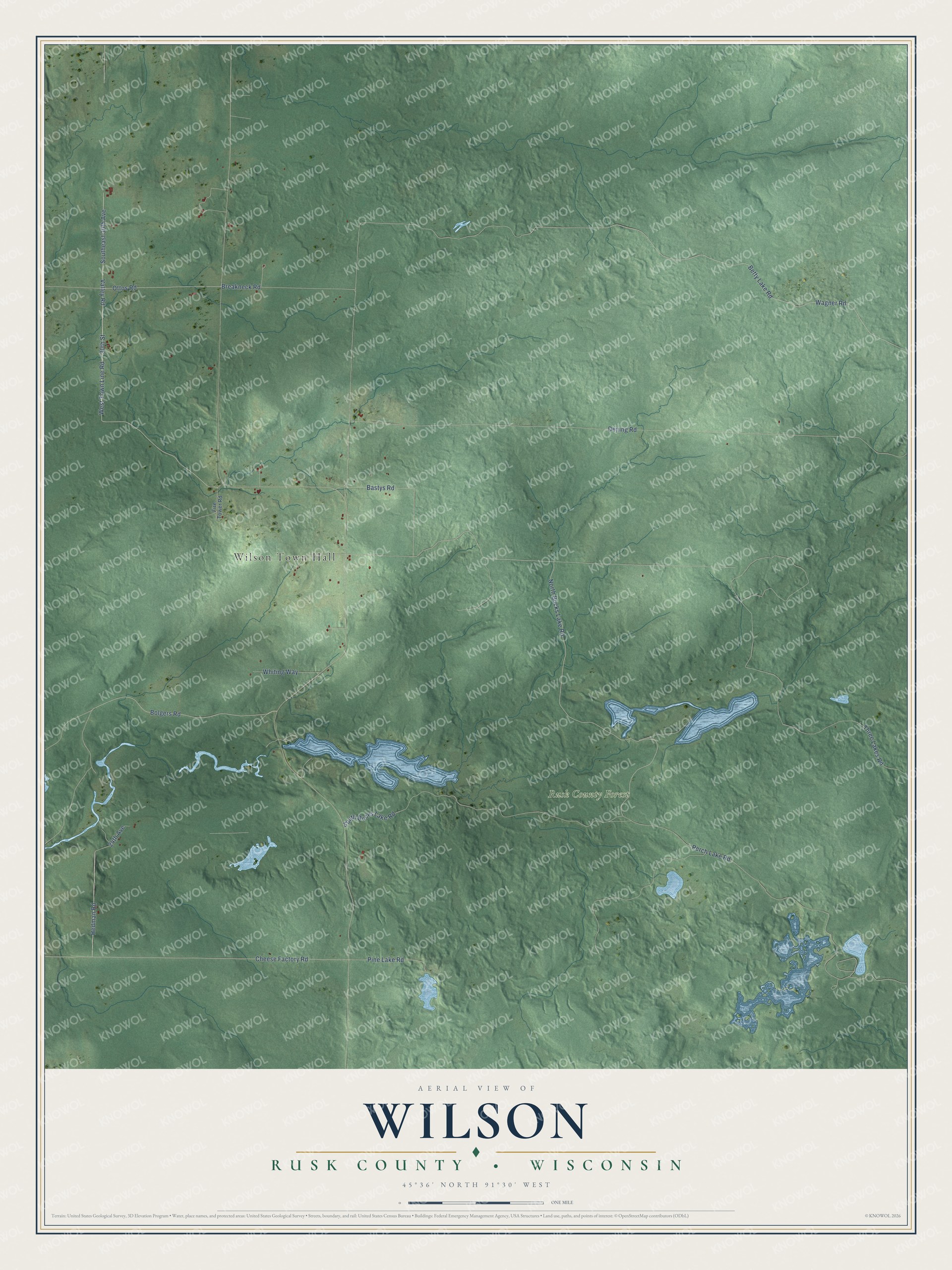 Watermarked full-map preview of Wilson, Wisconsin