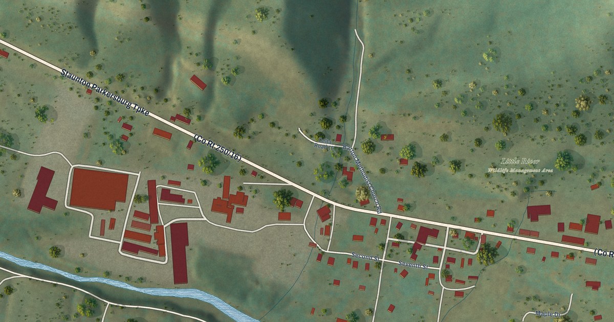 Map of Bartow, West Virginia in 2026