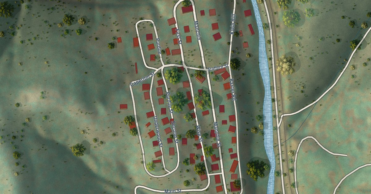 Map of Baxter, West Virginia in 2026