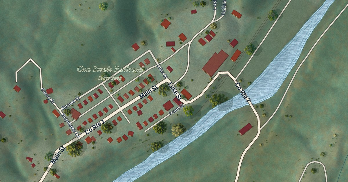 Map of Cass, West Virginia in 2026