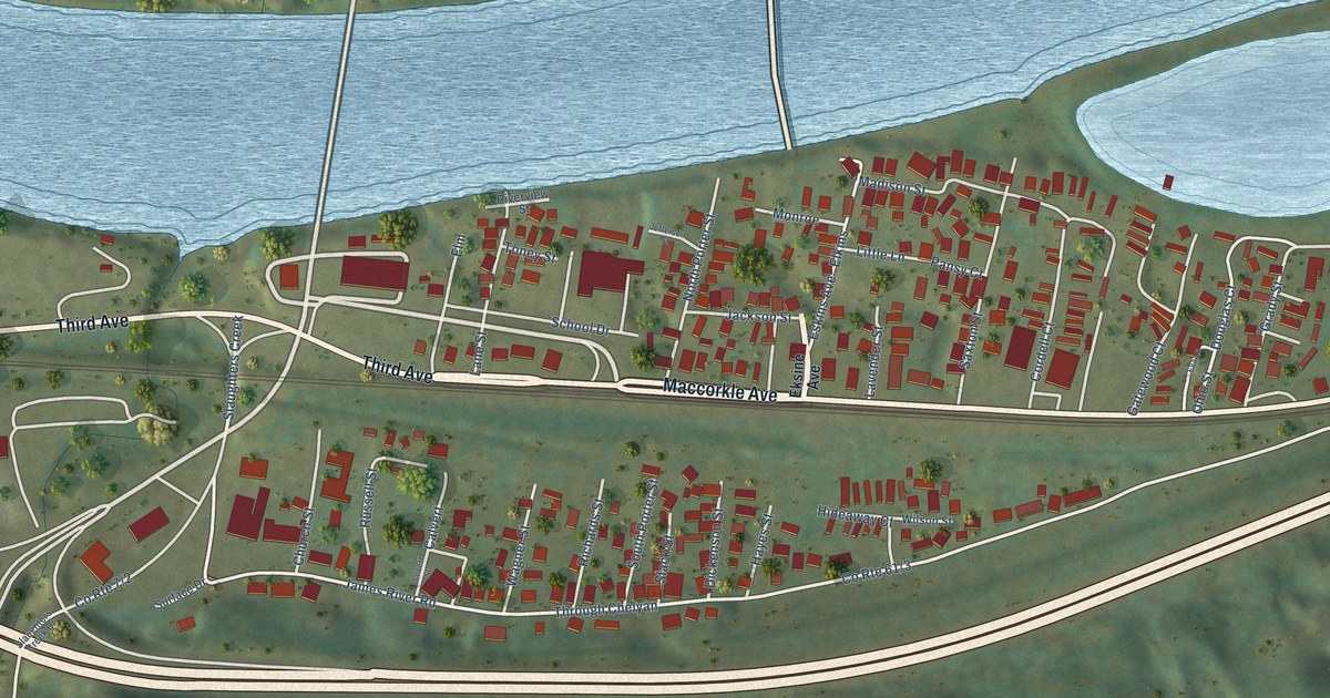 Map of Chelyan, West Virginia in 2026