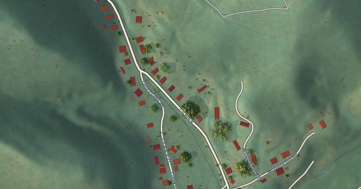 Map of Cunard, West Virginia in 2026