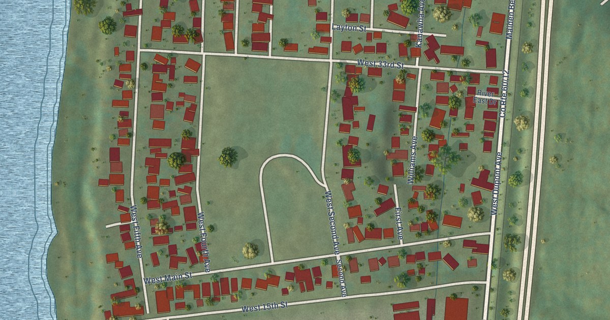 Map of Dupont City, West Virginia in 2026