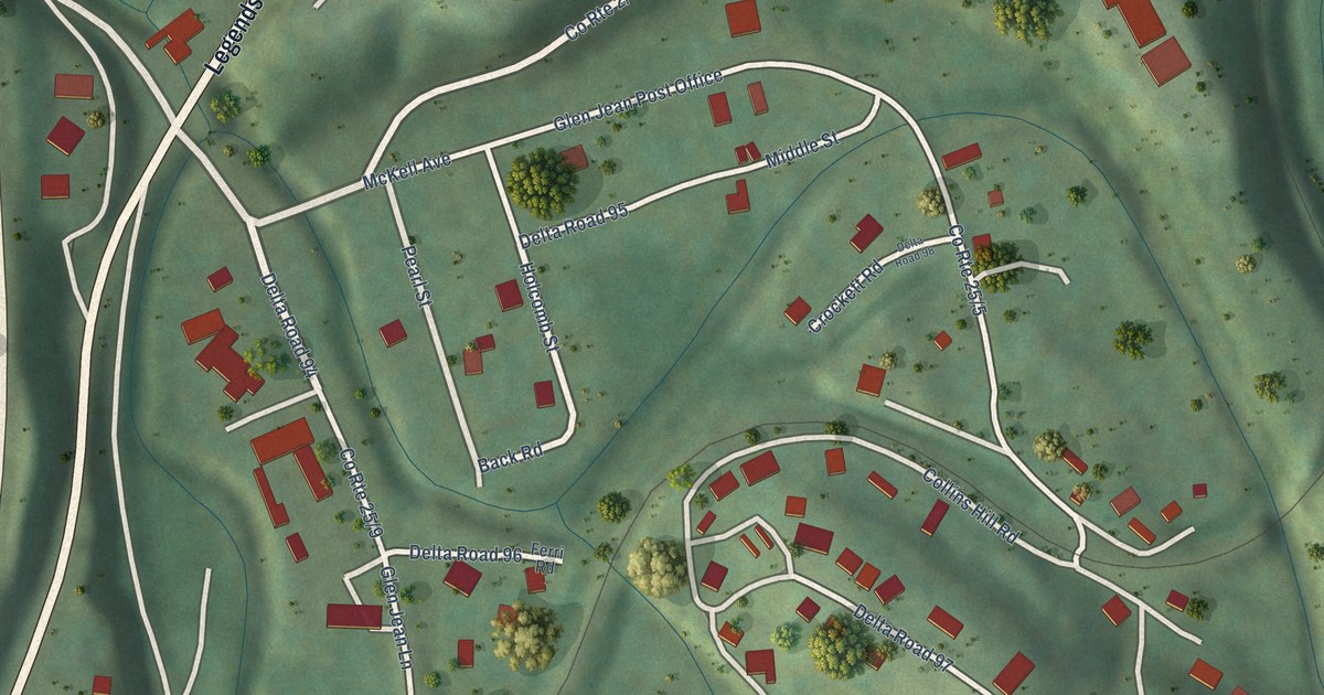 Map of Glen Jean, West Virginia in 2026