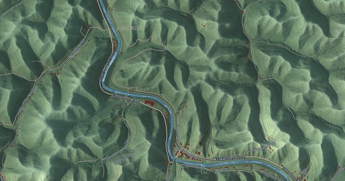 Map of Harts, West Virginia in 2026