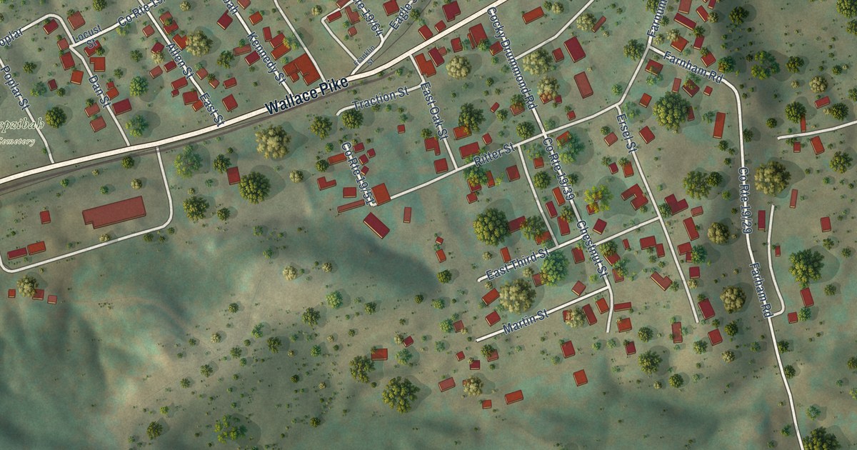 Map of Hepzibah, West Virginia in 2026