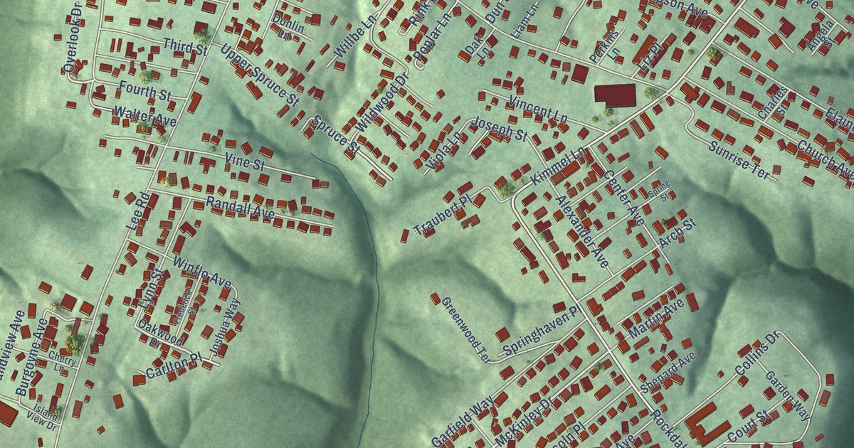 Map of Hooverson Heights, West Virginia in 2026