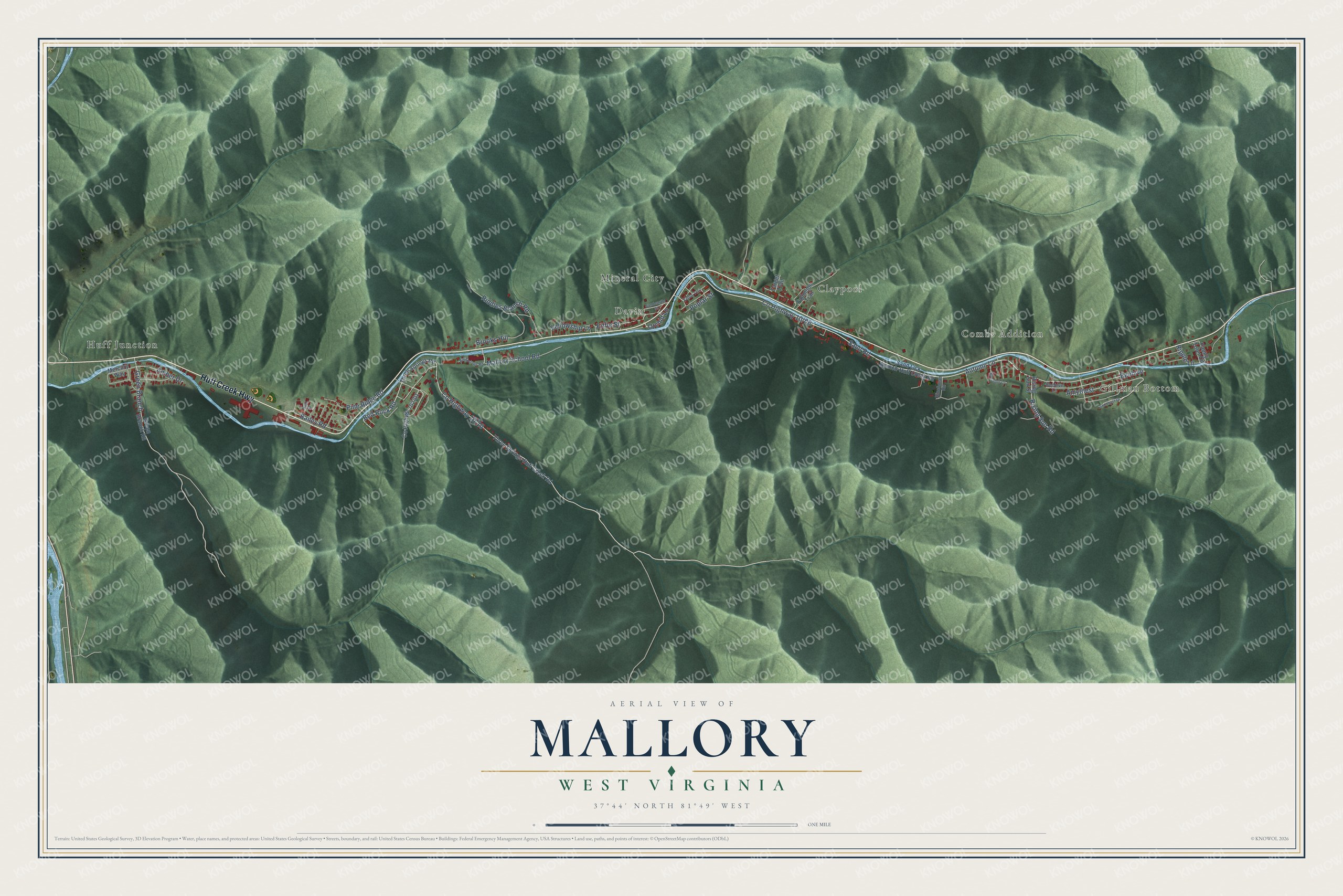 Watermarked full-map preview of Mallory, West Virginia