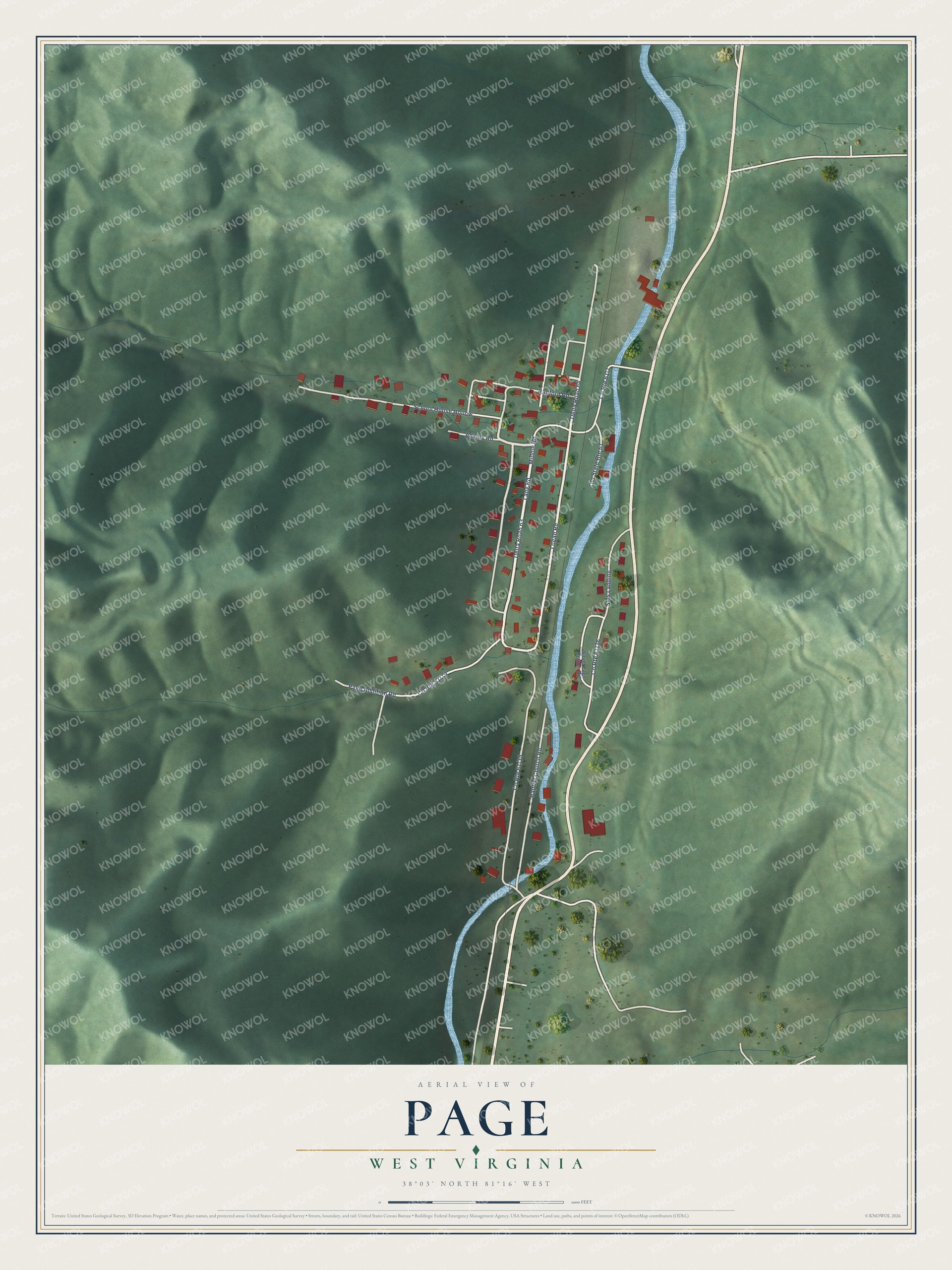 Watermarked full-map preview of Page, West Virginia