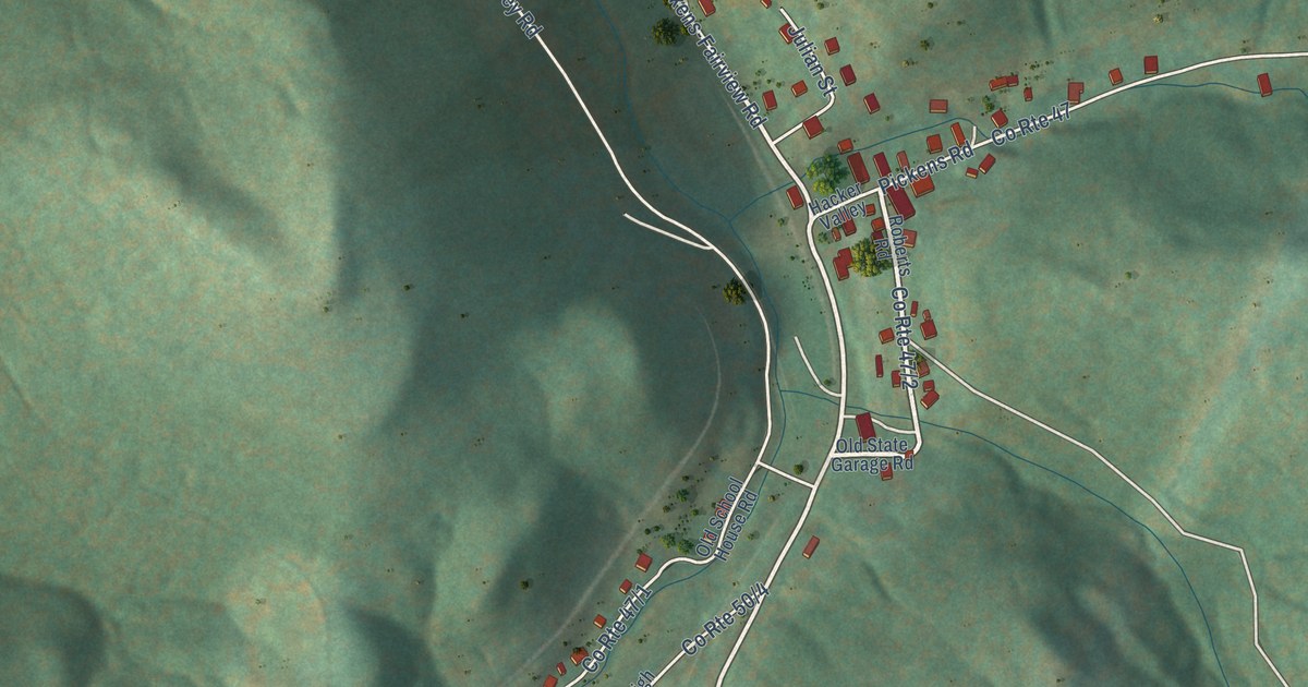 Map of Pickens, West Virginia in 2026