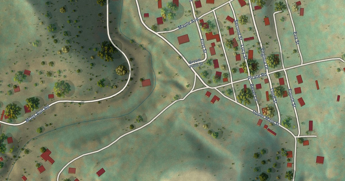 Map of Rachel, West Virginia in 2026