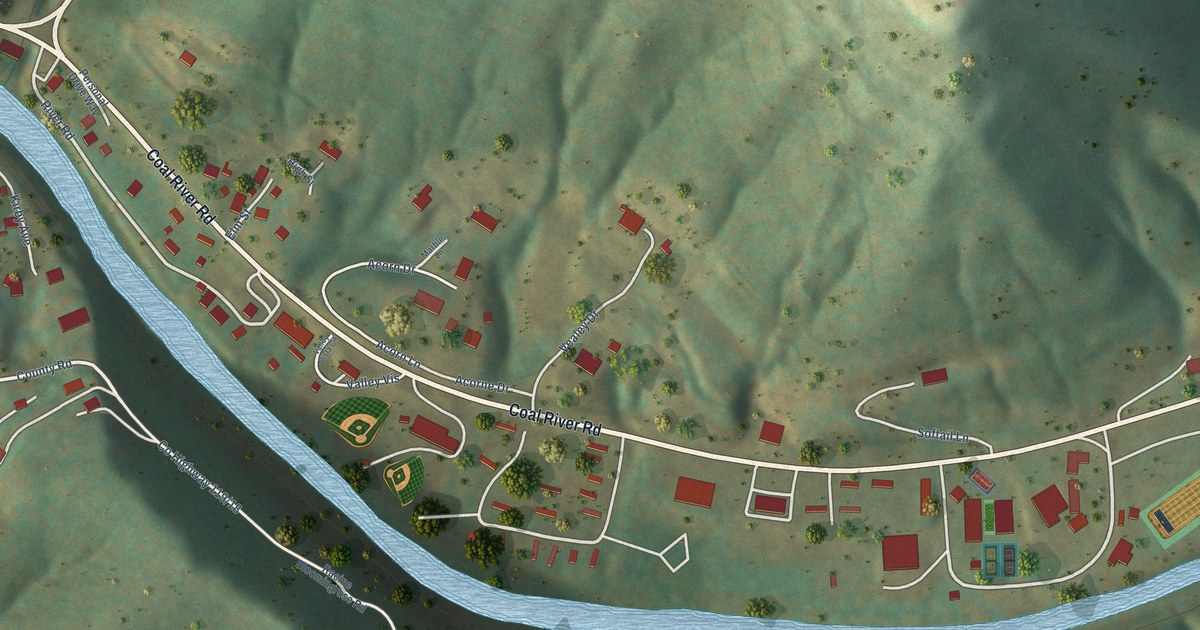 Map of Racine, West Virginia in 2026