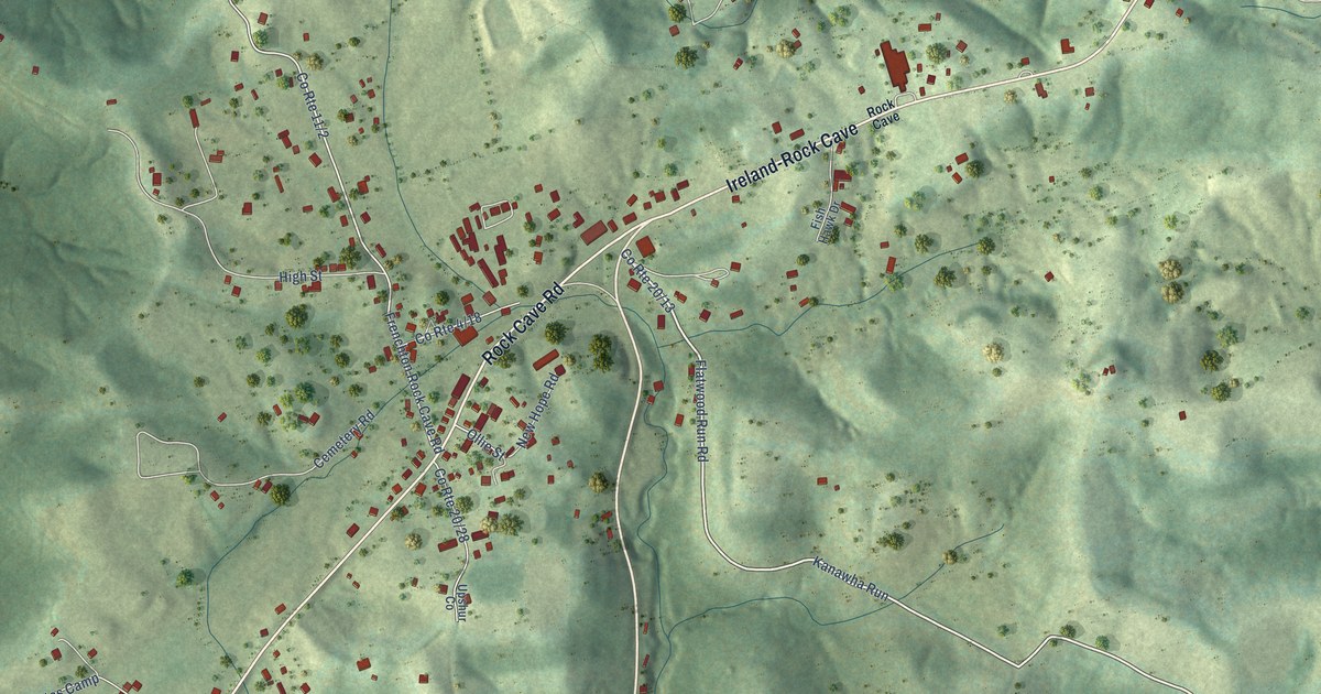 Map of Rock Cave, West Virginia in 2026