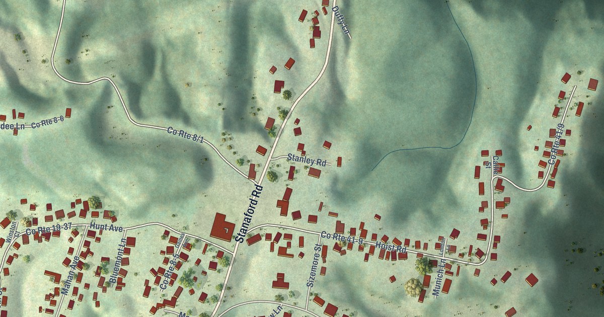 Map of Stanaford, West Virginia in 2026