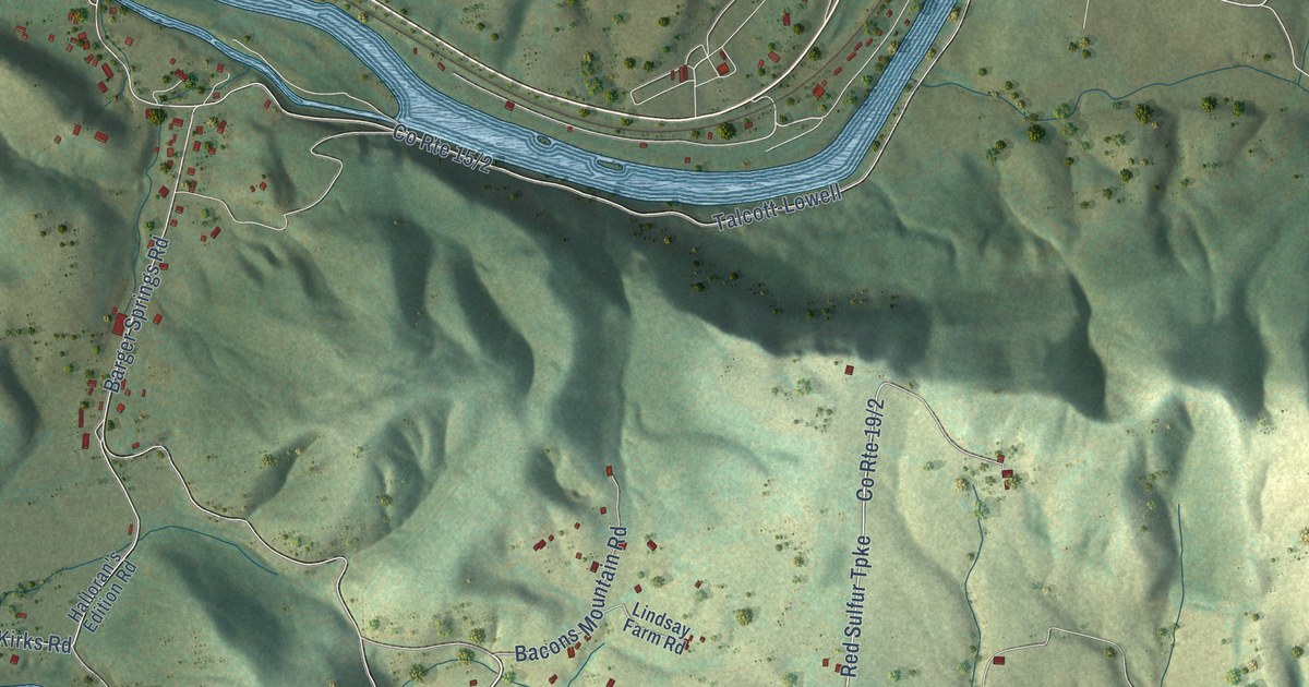 Detailed Map of Talcott, West Virginia