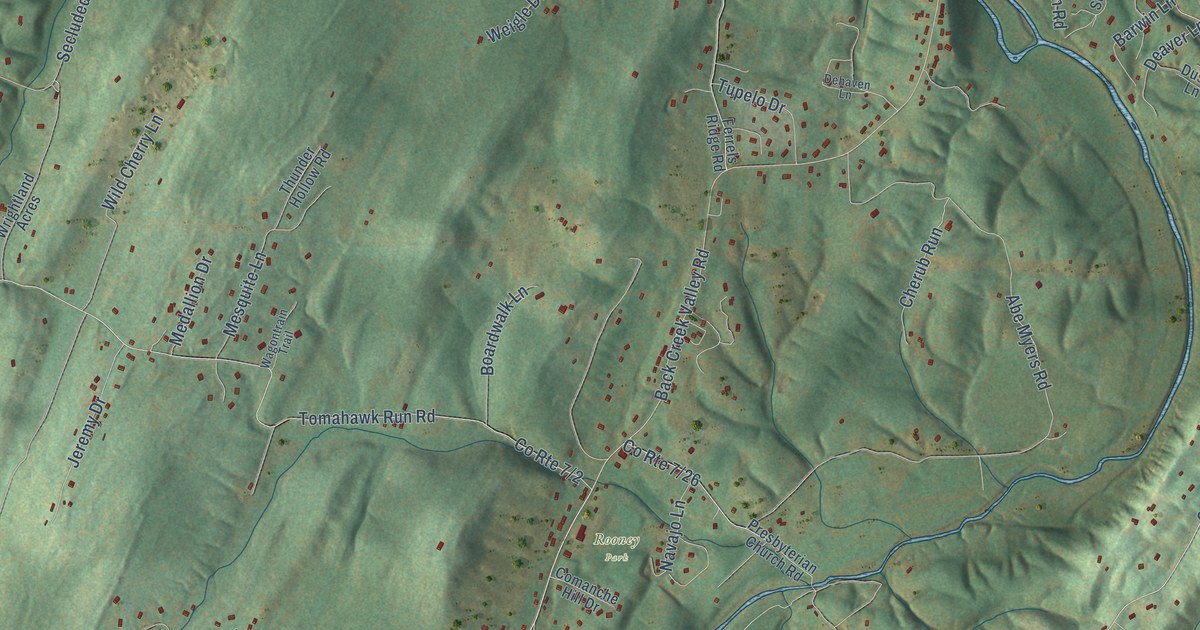 Detailed Map of Tomahawk, West Virginia
