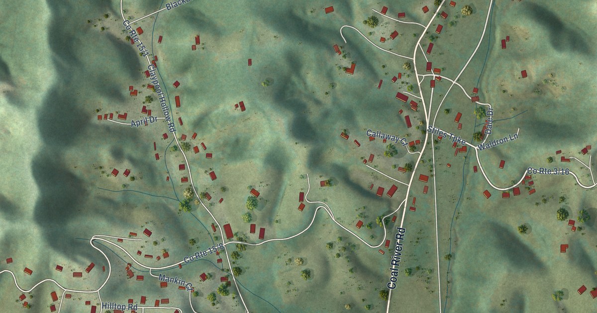 Detailed Map of Trap Hill, West Virginia