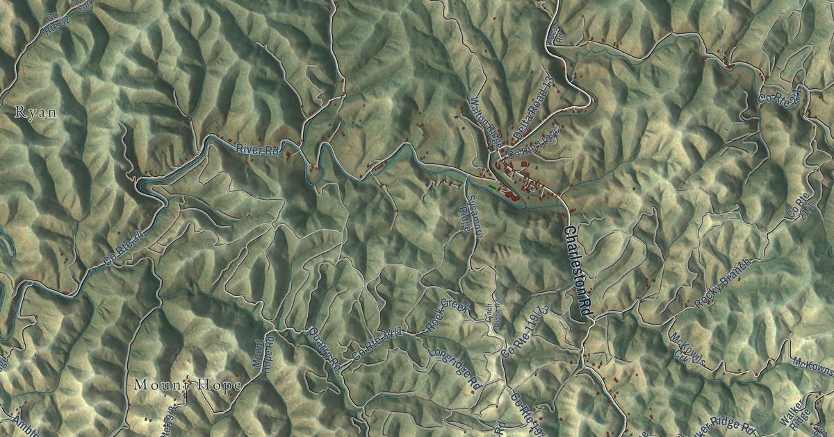 Detailed Map of Walton, West Virginia
