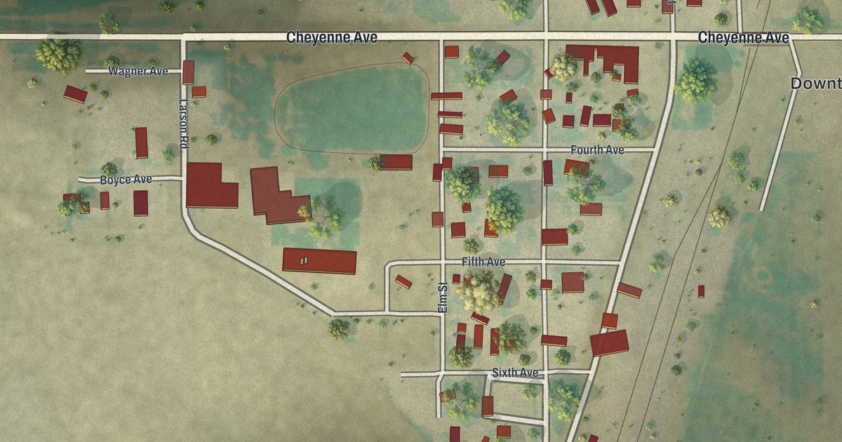 Map of Albin, Wyoming in 2026