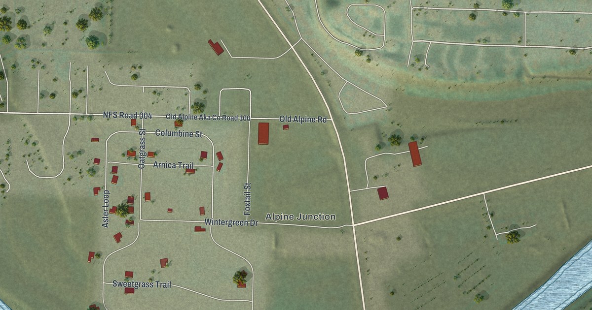 Map of Alpine, Wyoming in 2026