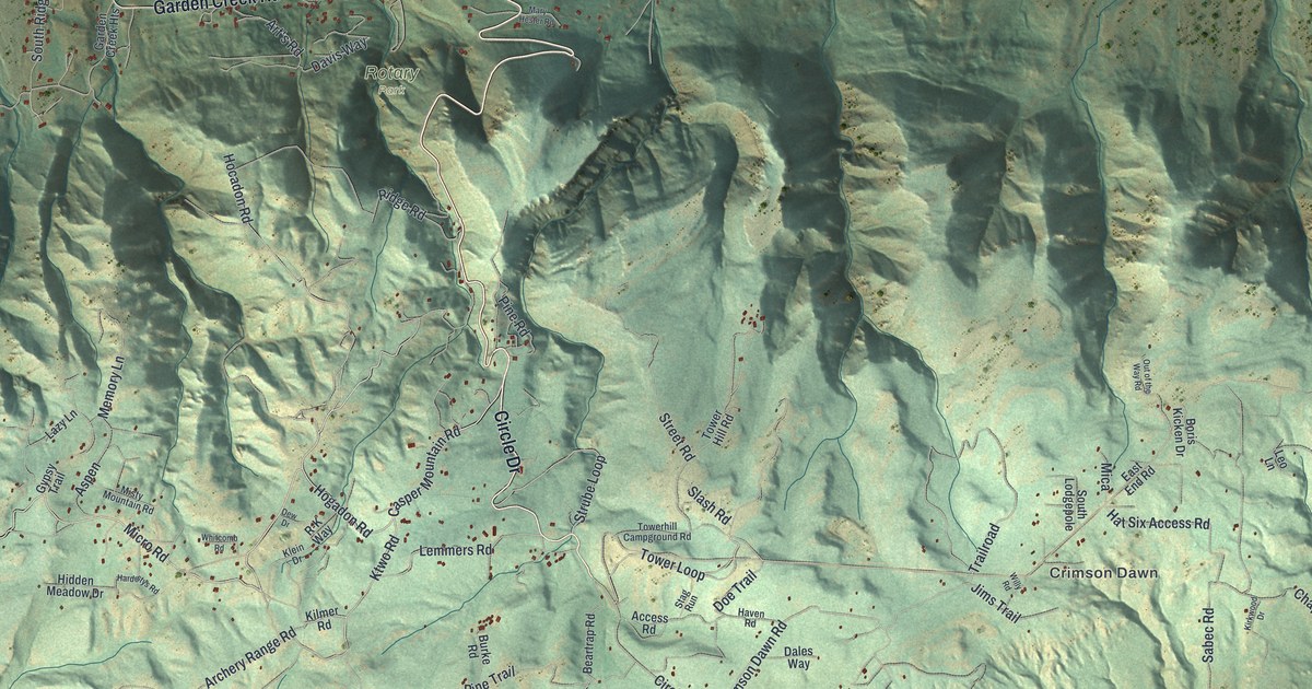 Map of Casper Mountain, Wyoming in 2026
