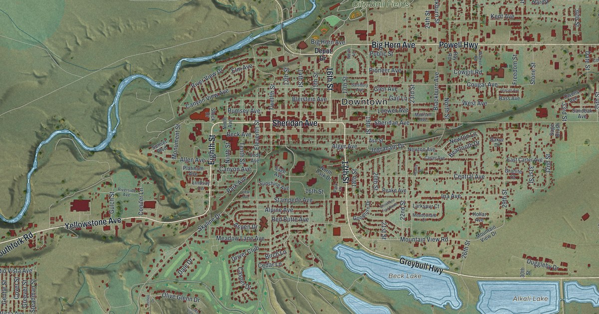 Map of Cody, Wyoming in 2026