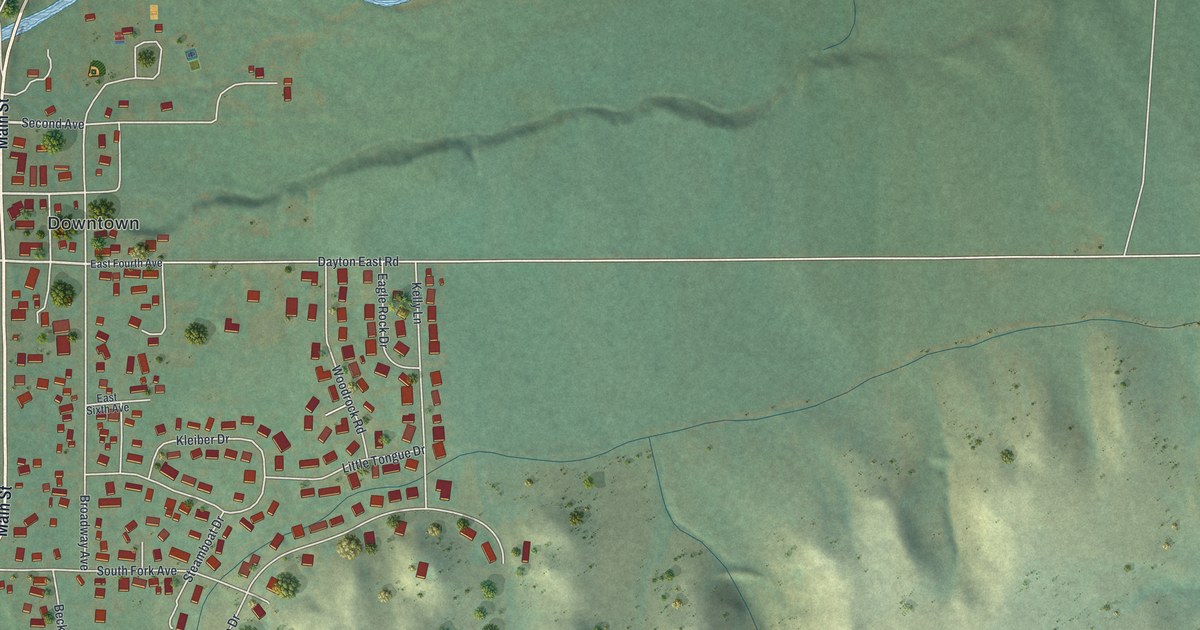 Map of Dayton, Wyoming in 2026