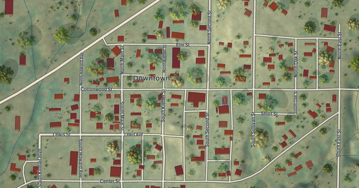 Map of Edgerton, Wyoming in 2026