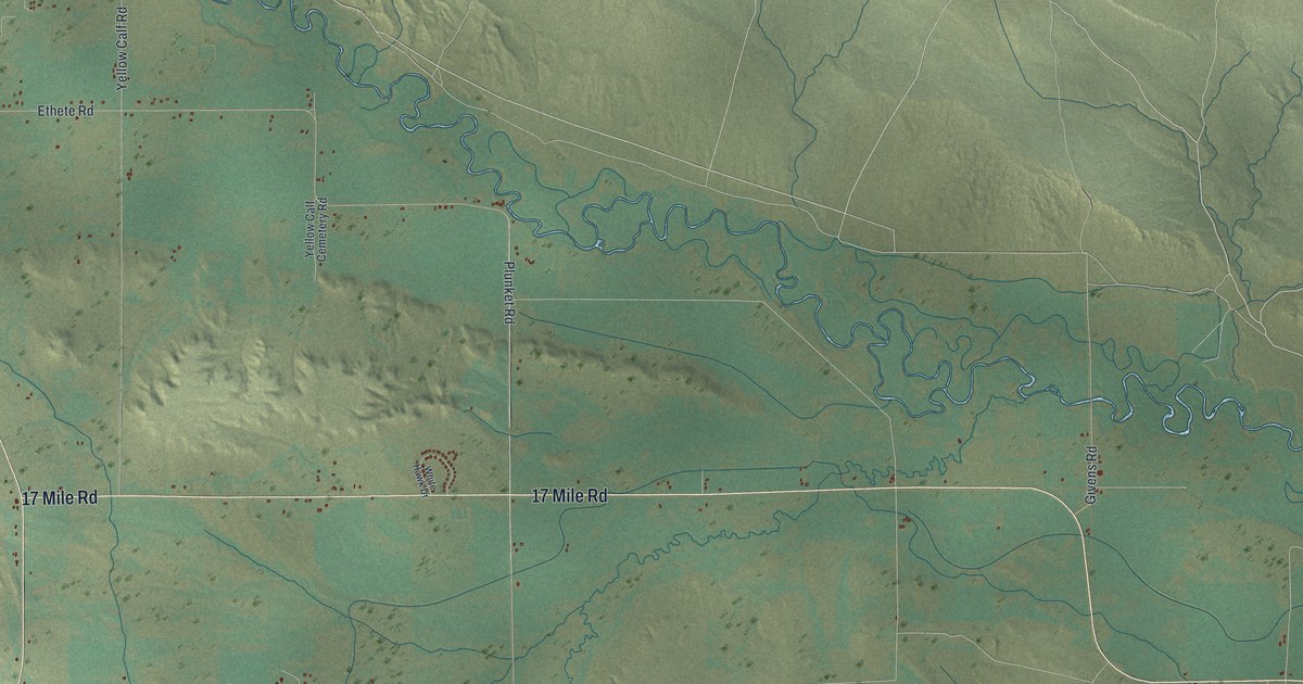 Map of Ethete, Wyoming in 2026