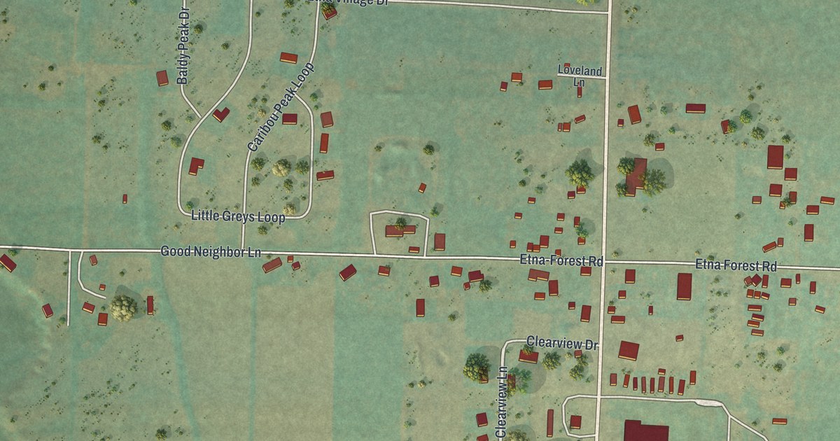 Map of Etna, Wyoming in 2026