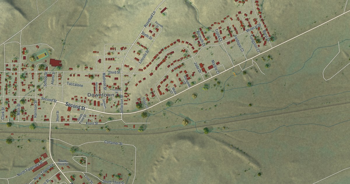 Map of Hanna, Wyoming in 2026