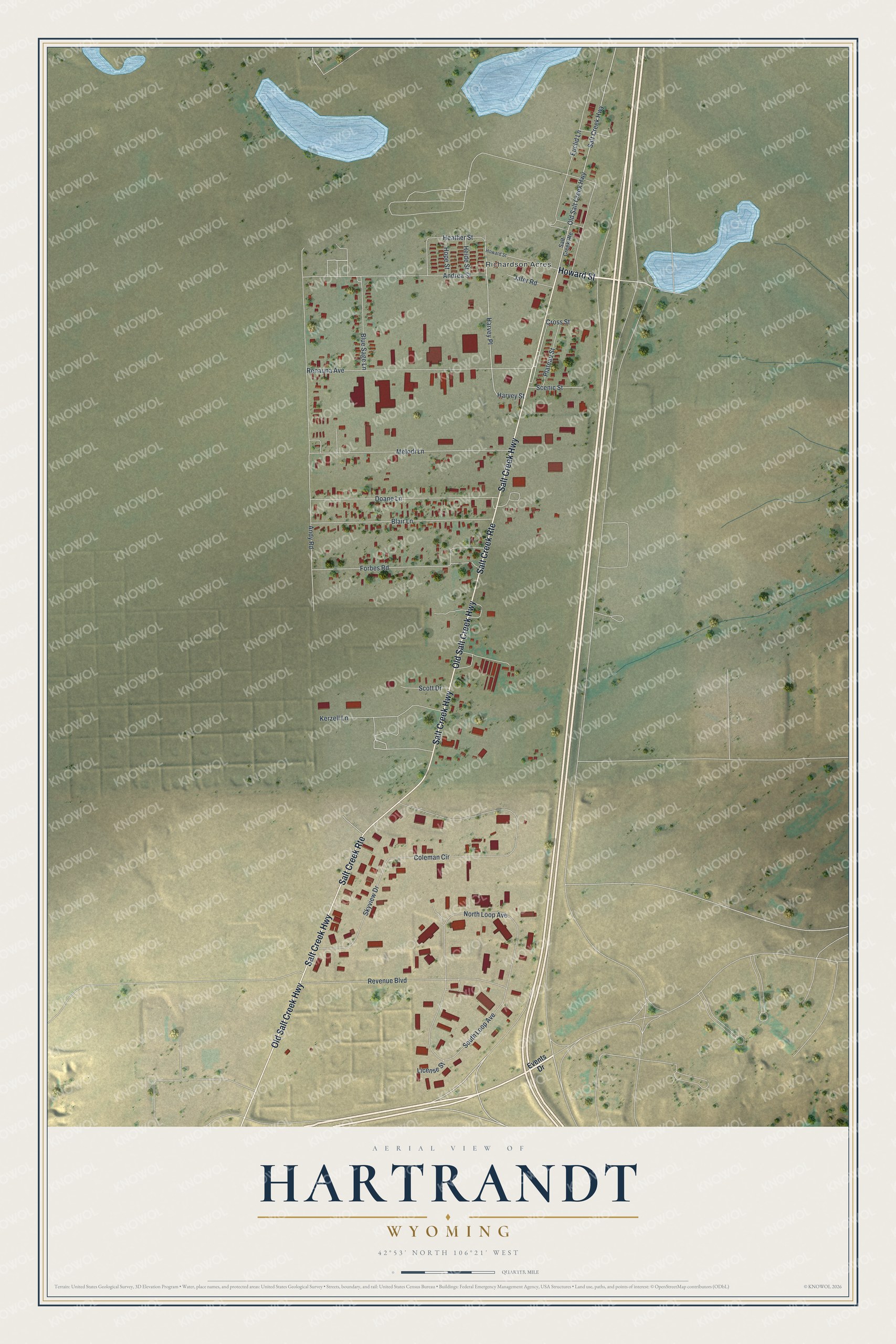 Watermarked full-map preview of Hartrandt, Wyoming