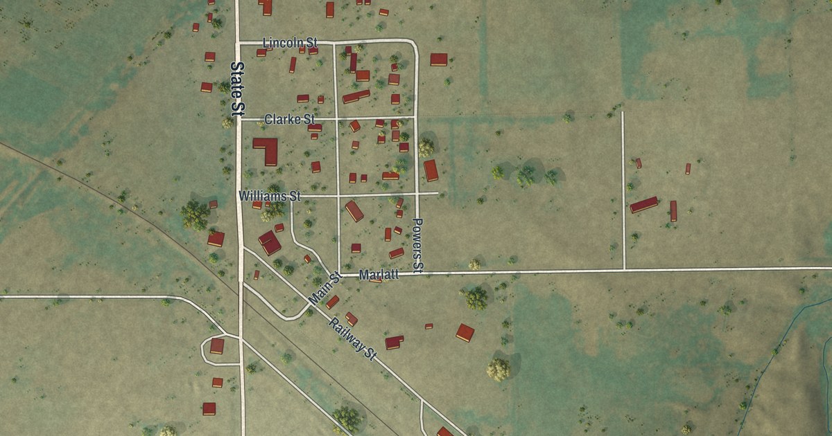 Map of Hawk Springs, Wyoming in 2026