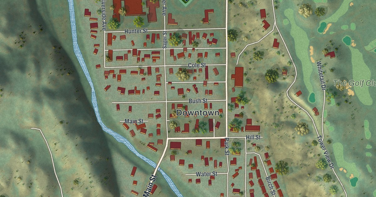 Map of Hulett, Wyoming in 2026