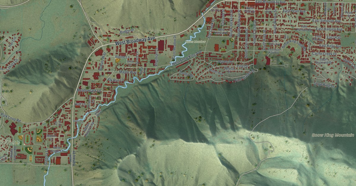 Map of Jackson, Wyoming in 2026