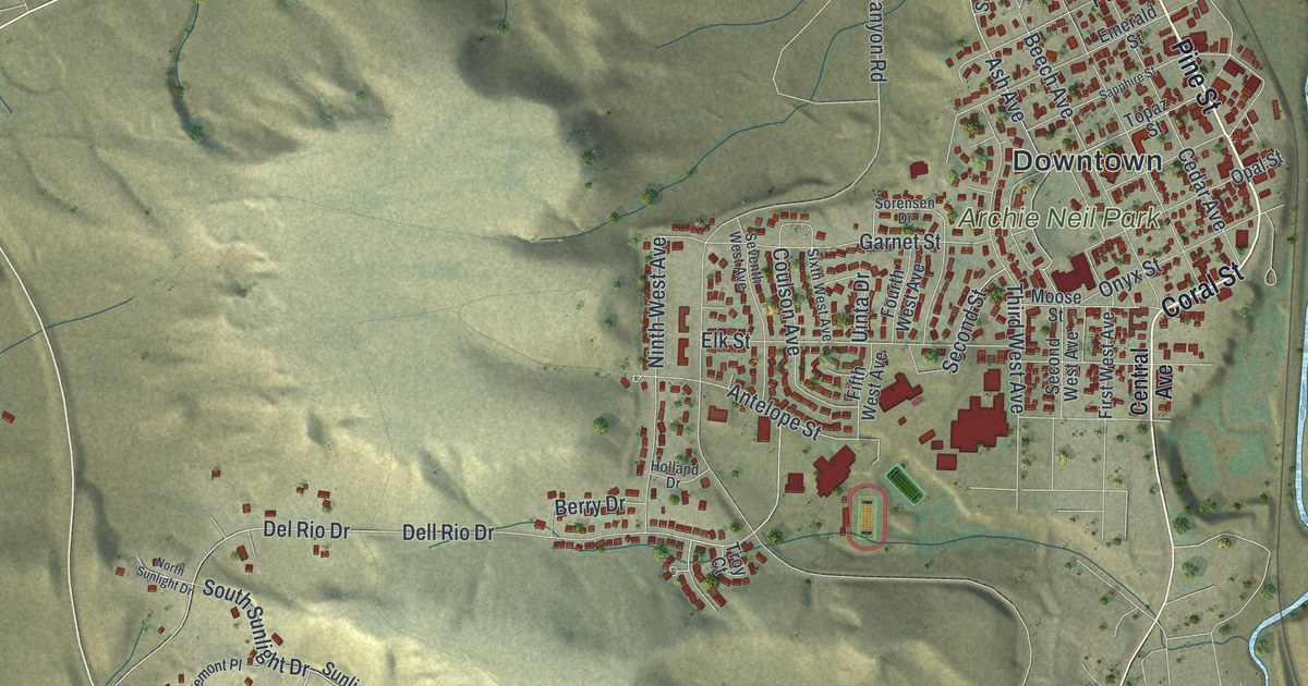 Map of Kemmerer, Wyoming in 2026