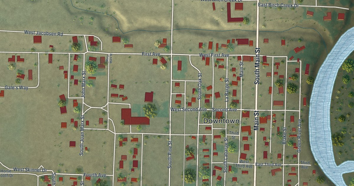 Map of La Barge, Wyoming in 2026